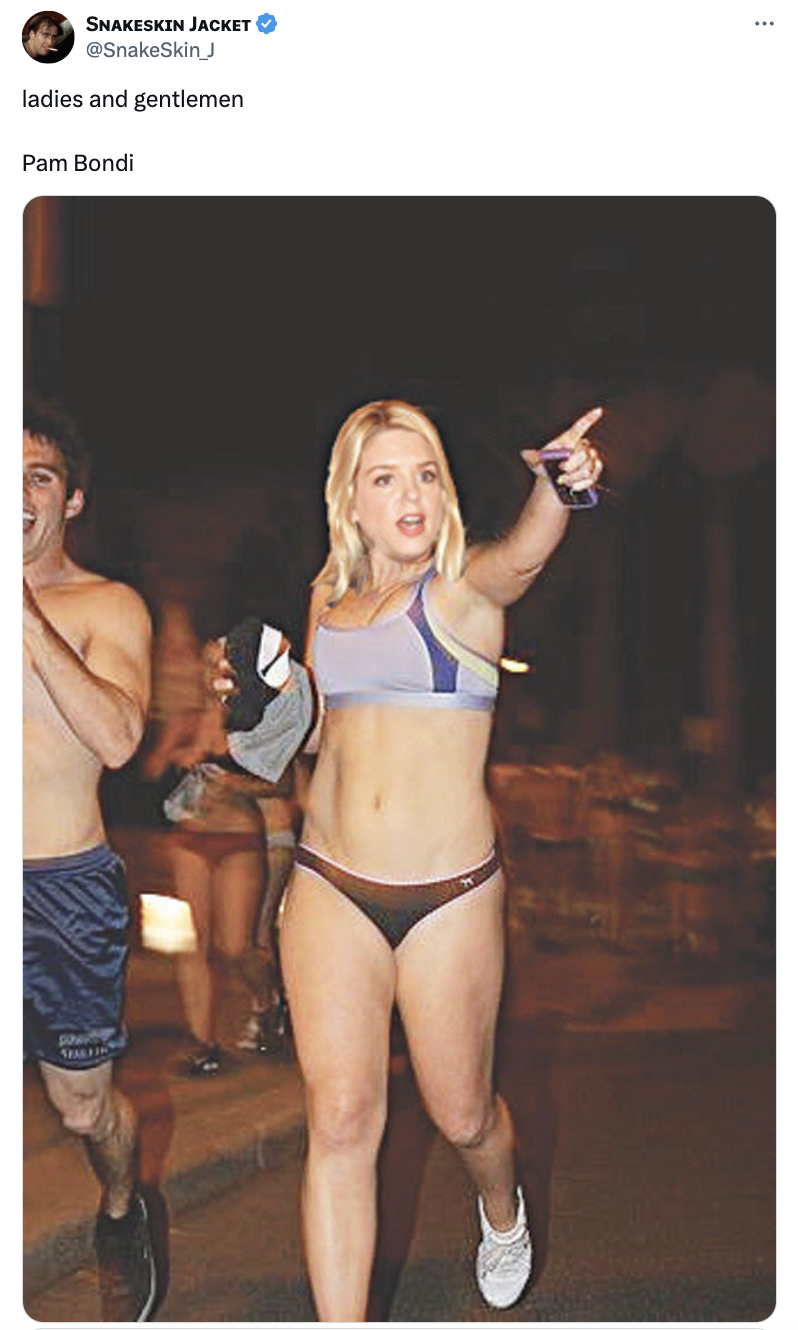 Fact Check: FAKE Photo Shows Trump Attorney General Choice Pam Bondi Jogging In Her Underwear